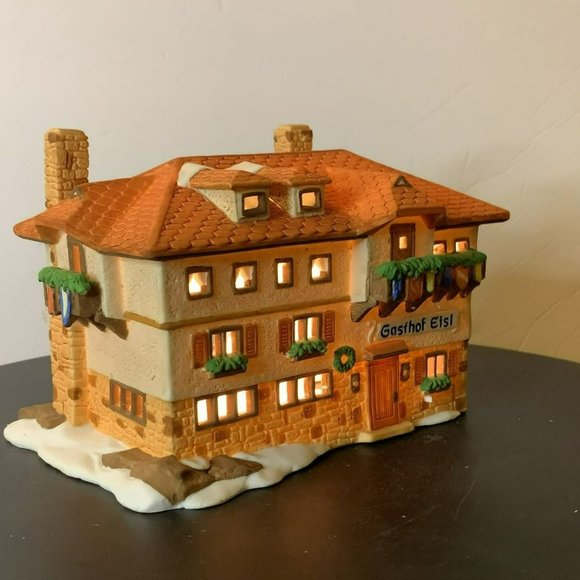 Dept 56 Gasthof Eisl Alpine Village Lighted Christmas Building from 1986 - Picture 6 of 12